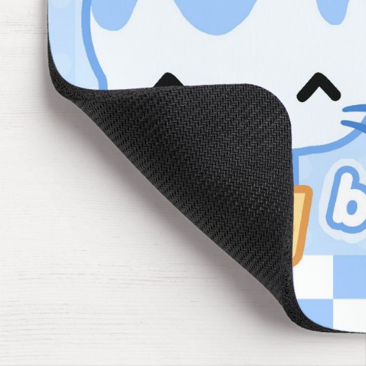 Blauwbes Kat Mousepad Muismat (Hoek)