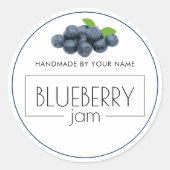 Blauwbes — Kleine Stickers met productlabel (Voorkant)