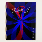 Blauwbes Kleur Centrum Geometrische Spiraal Planne Planner (Voorkant)