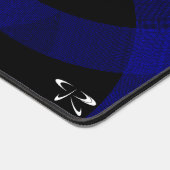 Blauwbes-kleuraccent Geometrische Gaming-muispad Bureaumat (Hoek)