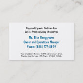 Blauwbes-kwekers Visitekaartje (Achterkant)