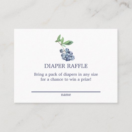 Blauwbes luierbehuizing Kaart Shower Visitekaartje (Voorkant)