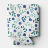 Blauwbes met groen lederen patroon blikjeskoeler (Achterkant)