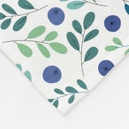 Blauwbes met groen lederen patroon fleece deken (Hoek)