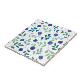 Blauwbes met groen lederen patroon tegeltje (Zijkant)