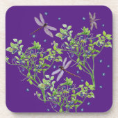 Blauwbes met libellen bier onderzetter (Voorkant)