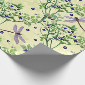 Blauwbes met libellen cadeaupapier (Hoek)