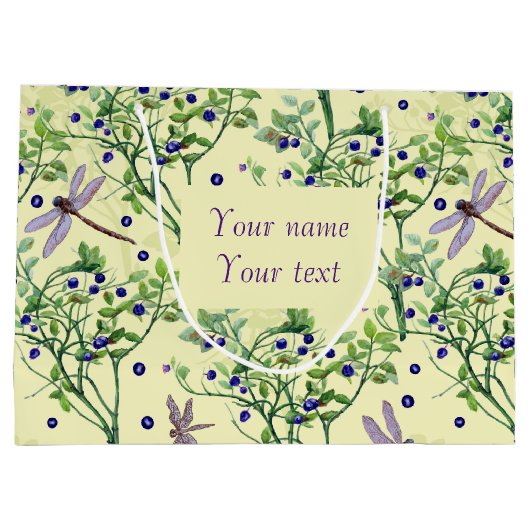 Blauwbes met libellen groot cadeauzakje (Achterkant)