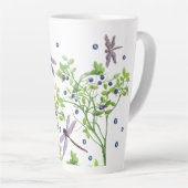 Blauwbes met libellen latte mok (Rechterhoek)