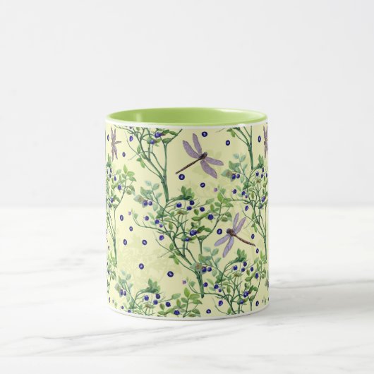Blauwbes met libellen mok (Midden)