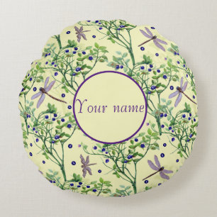 Blauwbes met libellen rond kussen