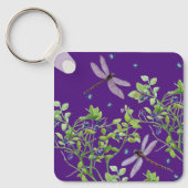 Blauwbes met libellen sleutelhanger (Voorkant)