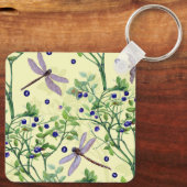 Blauwbes met libellen sleutelhanger (Achterkant)