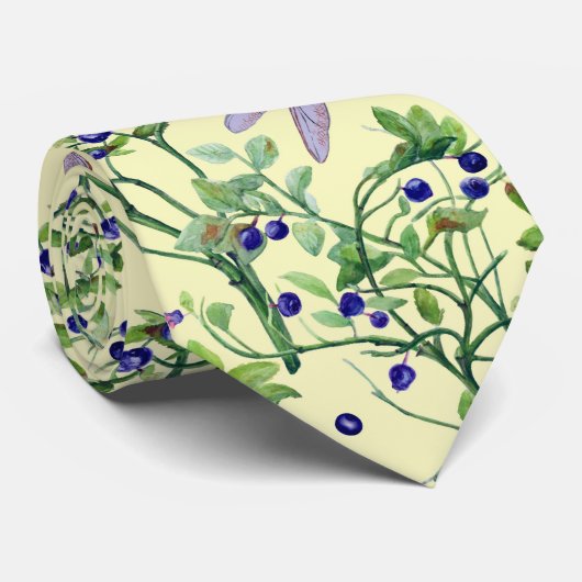 Blauwbes met libellen stropdas (Opgerold)