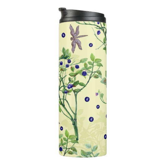 Blauwbes met libellen thermosbeker (Geroteerd rechts)