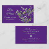 Blauwbes met libellen visitekaartje (Voorkant / Achterkant)