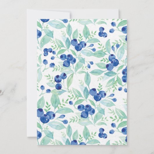 Blauwbes Midzomer Rustic Berry Vrijgezellenfeest Kaart (Achterkant)