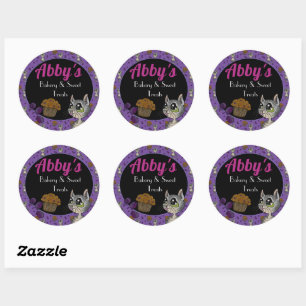 Blauwbes Muffin Bloop Cat Aangepaste bakkerij Ronde Sticker