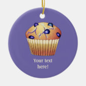 Blauwbes Muffin in Liner - Cake met je slogan Keramisch Ornament (Voorkant)