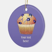 Blauwbes Muffin in Liner - Cake met je slogan Keramisch Ornament (Links)
