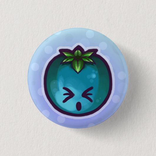 Blauwbes>o< Ronde Button 3,2 Cm (Voorkant)