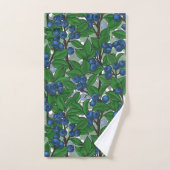 Blauwbes op wit bad handdoek (Handdoek)