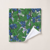 Blauwbes op wit bad handdoek (Wasdoekje)