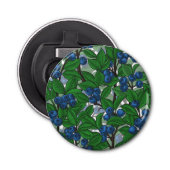 Blauwbes op wit button flesopener (Voorkant)