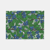 Blauwbes op wit fleece deken (Voorkant (Horizontaal))