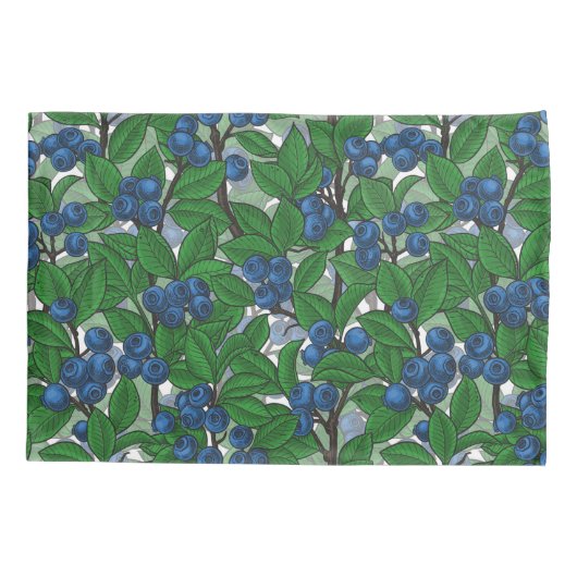 Blauwbes op wit kussensloop (Achterkant)