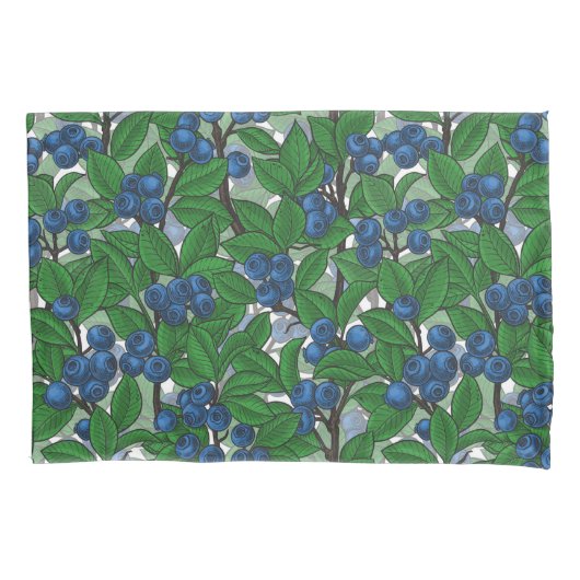 Blauwbes op wit kussensloop (Voorkant)