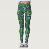 Blauwbes op wit leggings (Voorkant)