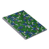 Blauwbes op wit notitieboek (Rechterzijde)