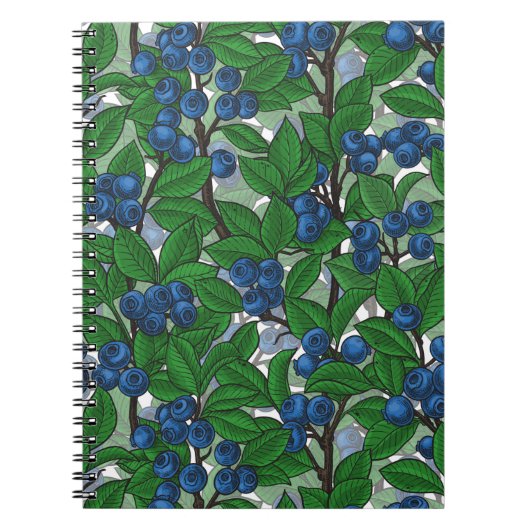 Blauwbes op wit notitieboek (Voorkant)