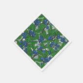 Blauwbes op wit servet (Hoek)