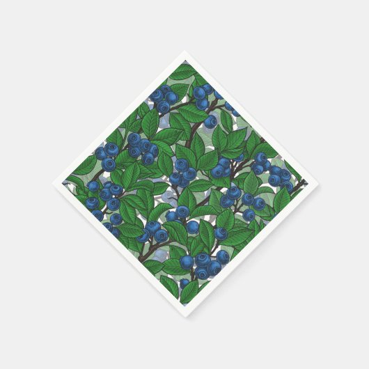 Blauwbes op wit servet (Hoek)