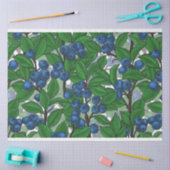 Blauwbes op wit tissuepapier (Craft)