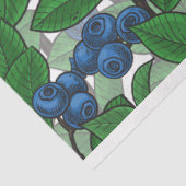 Blauwbes op wit tissuepapier (Detail)