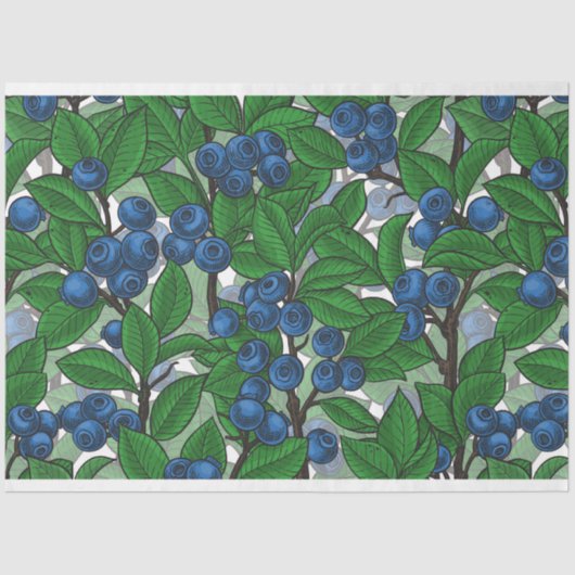 Blauwbes op wit tissuepapier (Voorkant)
