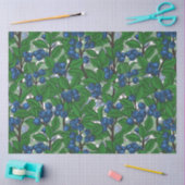 Blauwbes op wit tissuepapier (Craft)