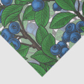 Blauwbes op wit tissuepapier (Detail)