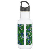 Blauwbes op wit waterfles (Achterkant)