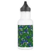 Blauwbes op wit waterfles (Rechts)