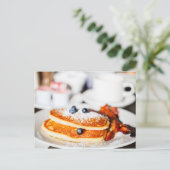 Blauwbes pannenkoeken briefkaart (Staand voorkant)