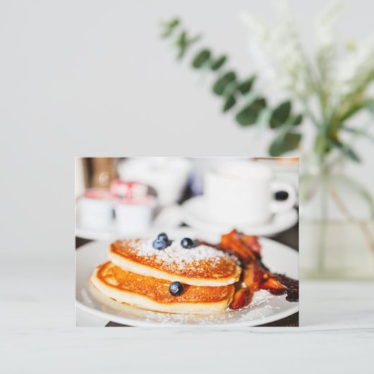 Blauwbes pannenkoeken briefkaart (Staand voorkant)