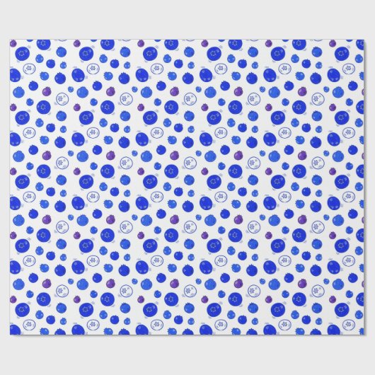 blauwbes patronen cadeaupapier (Vlak)