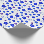 blauwbes patronen cadeaupapier (Hoek)