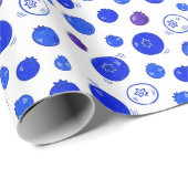 blauwbes patronen cadeaupapier (Rol Hoek)
