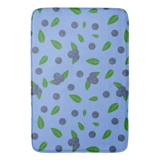 Blauwbes patroon Bath Mat (Voorkant Verticaal)
