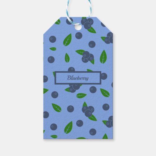 Blauwbes patroon CadeauLabel (Voorkant)